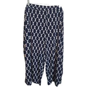 Susan Graver Geometric Print Pull-On Pants, 3X